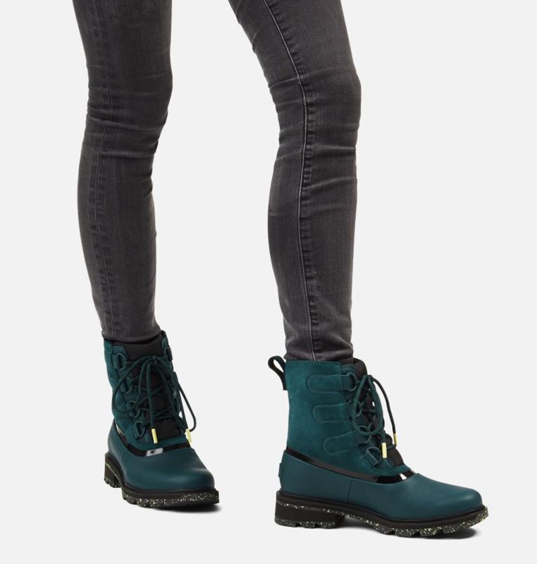 Botas De Agua Sorel Mujer - Lennox™ Street Lace Mid Azul Marino - 40195-QNSX